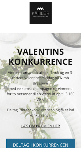 Kähler Valentine's Day marketing campaign - Playable