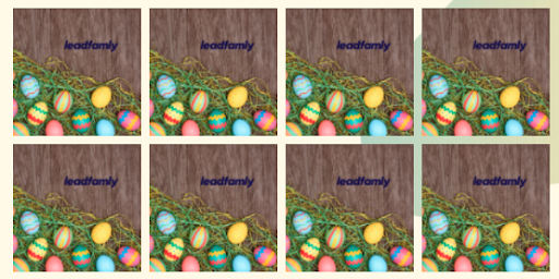 Scratchcard with easter theme from Leadfamly 