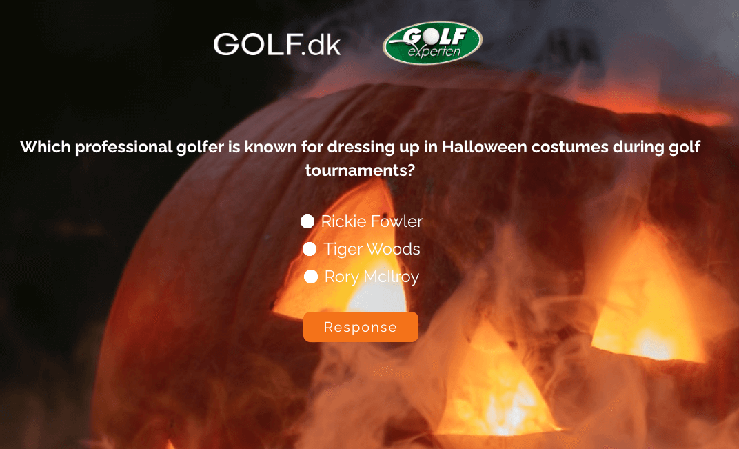 Danish Golf Uniom Example of Halloween marketing campaigns - Playable