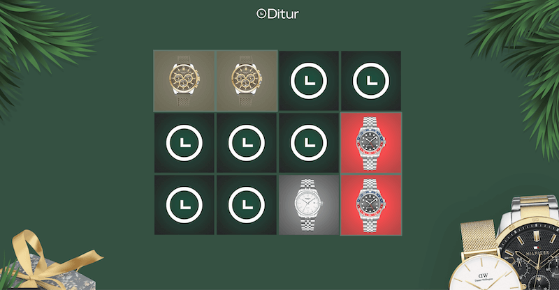 DitUr memory game match the watches image.