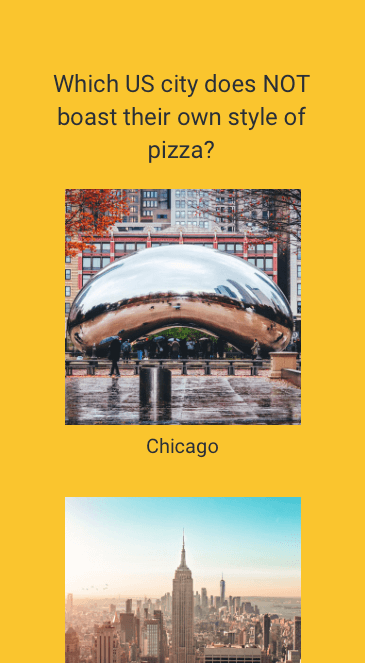 Ooni - pizza quiz example