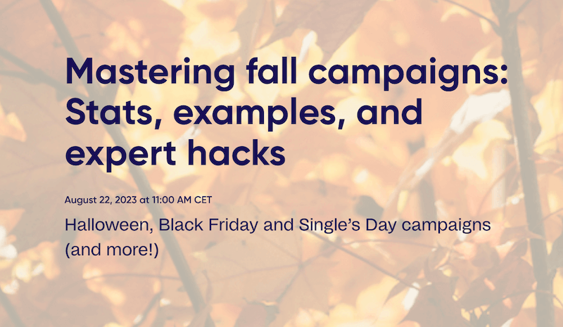 Fall campaigns webinar