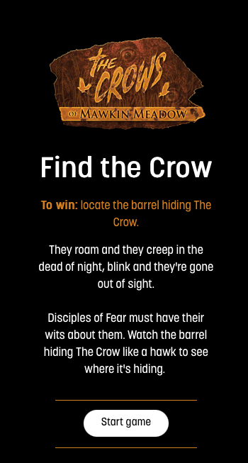 Find the crow game by Thorpe Park.