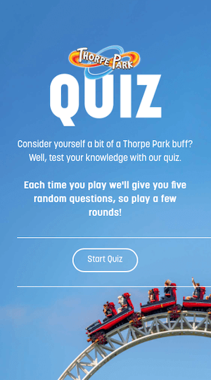 Thorpe Park quiz made in Playable platform front image.