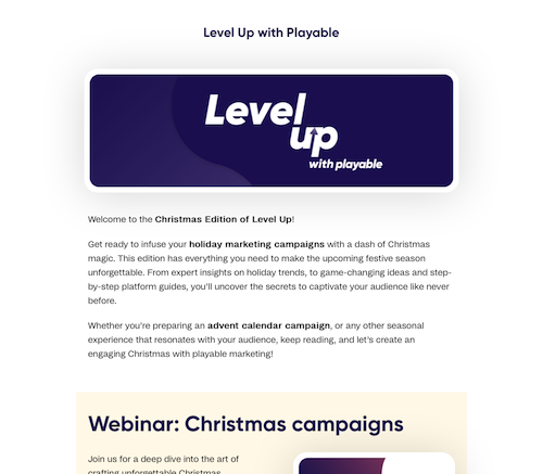 Level Up 5 - Christmas campaign