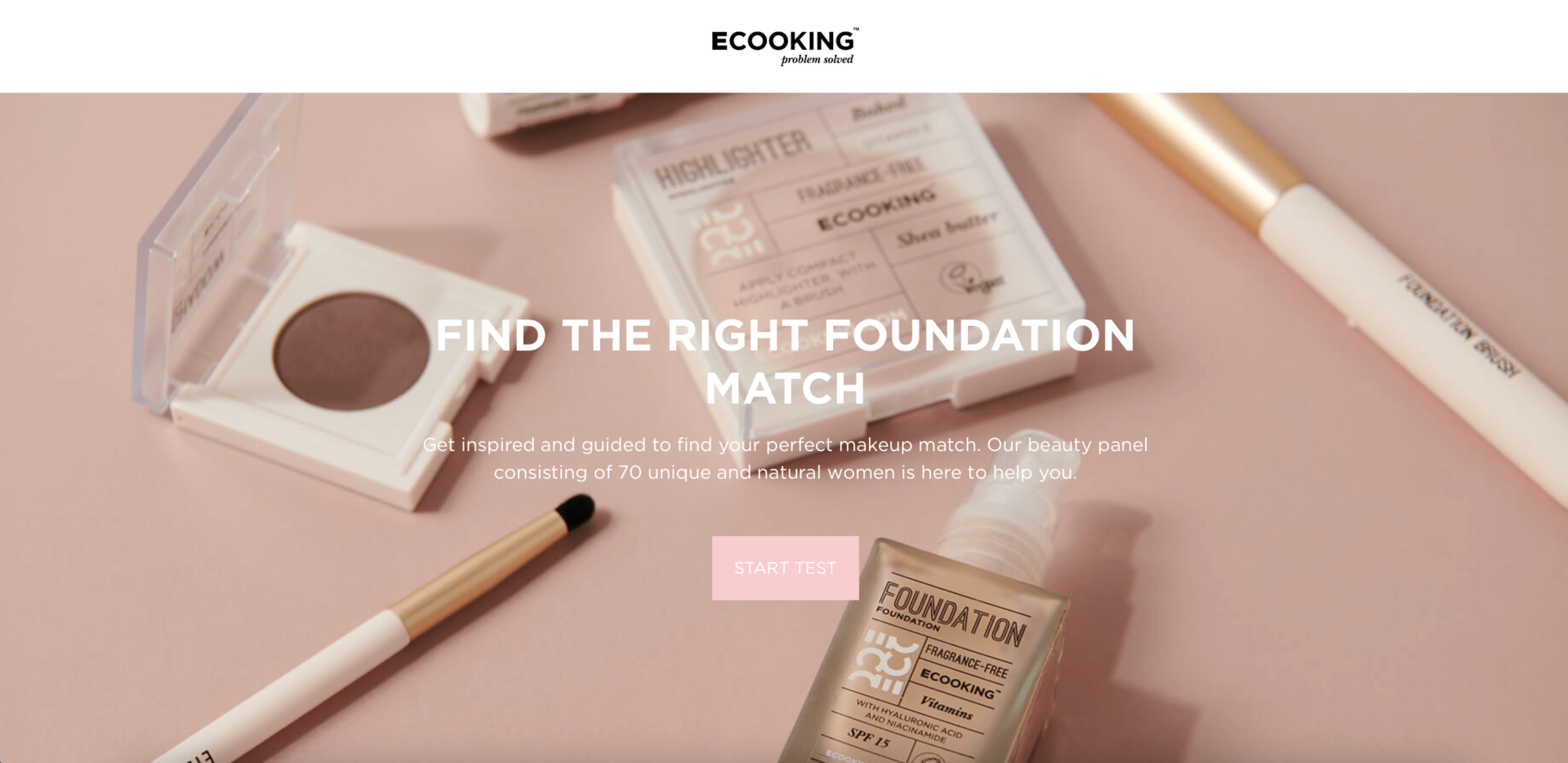 The foundation finder personality test done by Ecooking using the Playable platform