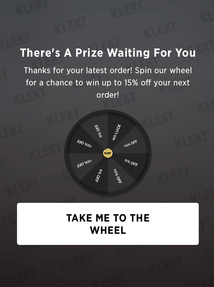 KLEKT wheel of fortune made using the Playable platform - How to us gamification to increase sales blog post