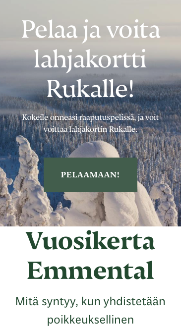 Kuusamon Juusto Winter campaigns Playable