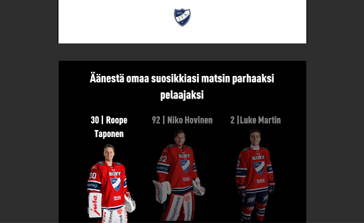 HIFK Man of the match, sports fan engagement