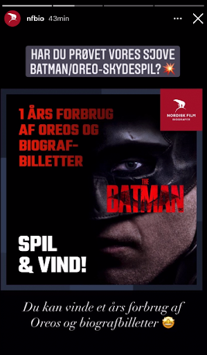 Example of interactive posts - Nordisk Film Biografer - Playable