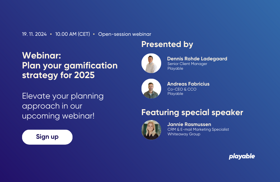 Gamification strategy webinar with Playable