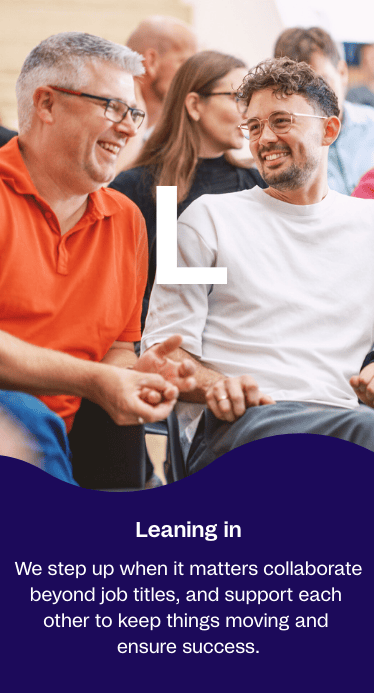 Leaning in image. One of Playable's 4 core behaviours.