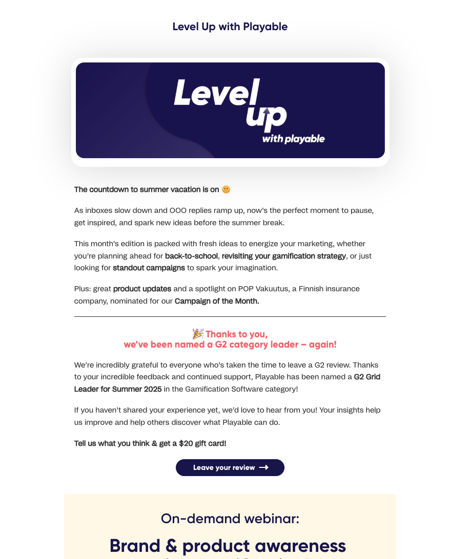 Level Up 23 - Campaign Insipiration